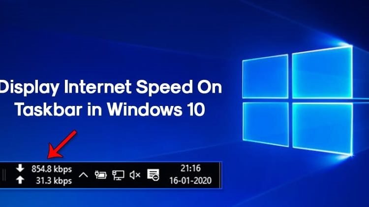 How to Display Internet Speed on Taskbar in Windows 10