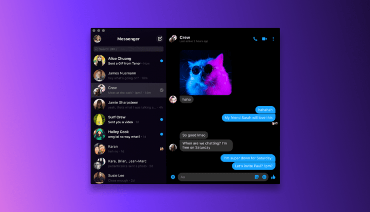 Facebook Messenger desktop app launches for Windows and Mac