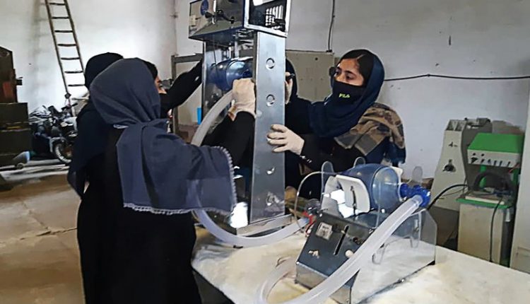 Robot designing girls to build ventilator from used car parts