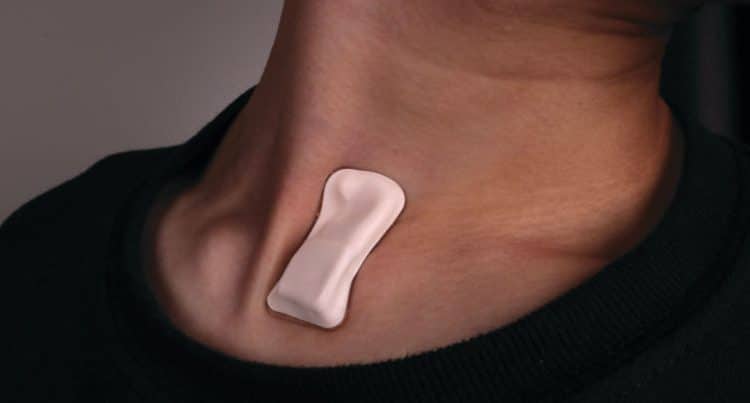 This stick-on sensor can detect and track COVID-19 symptoms