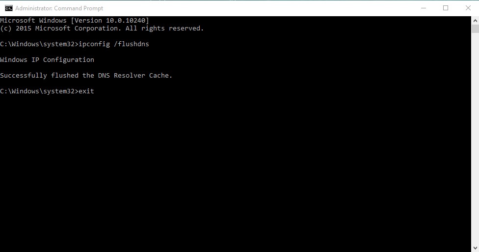 Type in'exit' on the command prompt