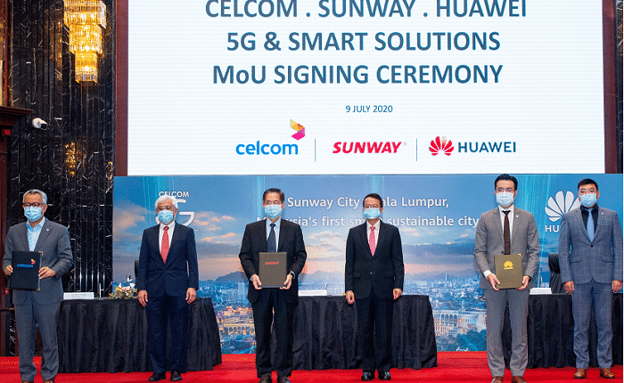 Sunway, Celcom and Huawei Malaysia ink MOU to develop 5G in Sunway City