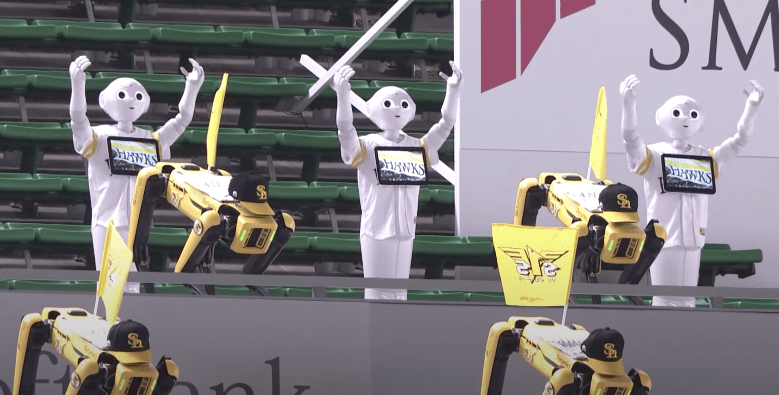 Japanese Baseball Team Debuts Robot Cheerleaders With Fans Still Barred From Games