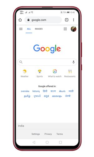 launch Google Chrome browser