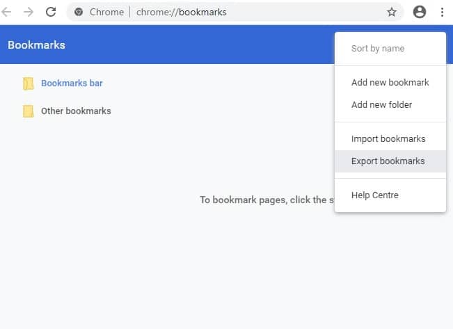 Edge Bookmarks Export Chrome