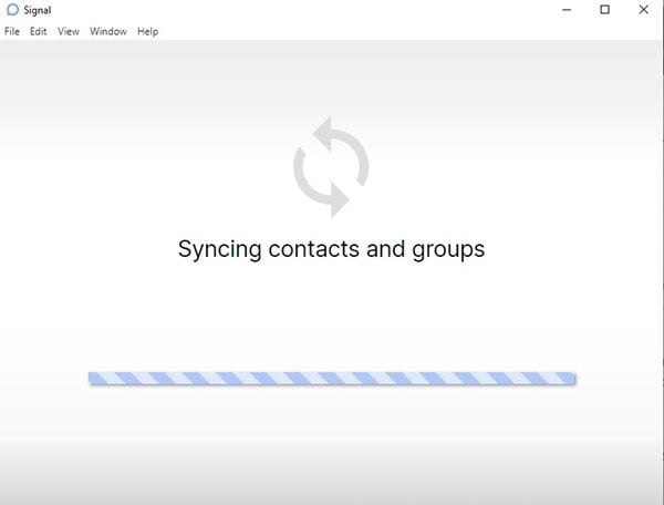wait until the desktop app syncs contacts and groups