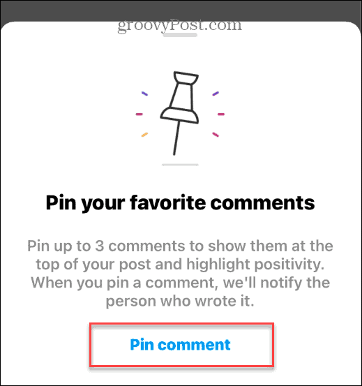 Pin a Comment on Instagram