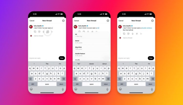Threads begins rolling out tags for users in Australia